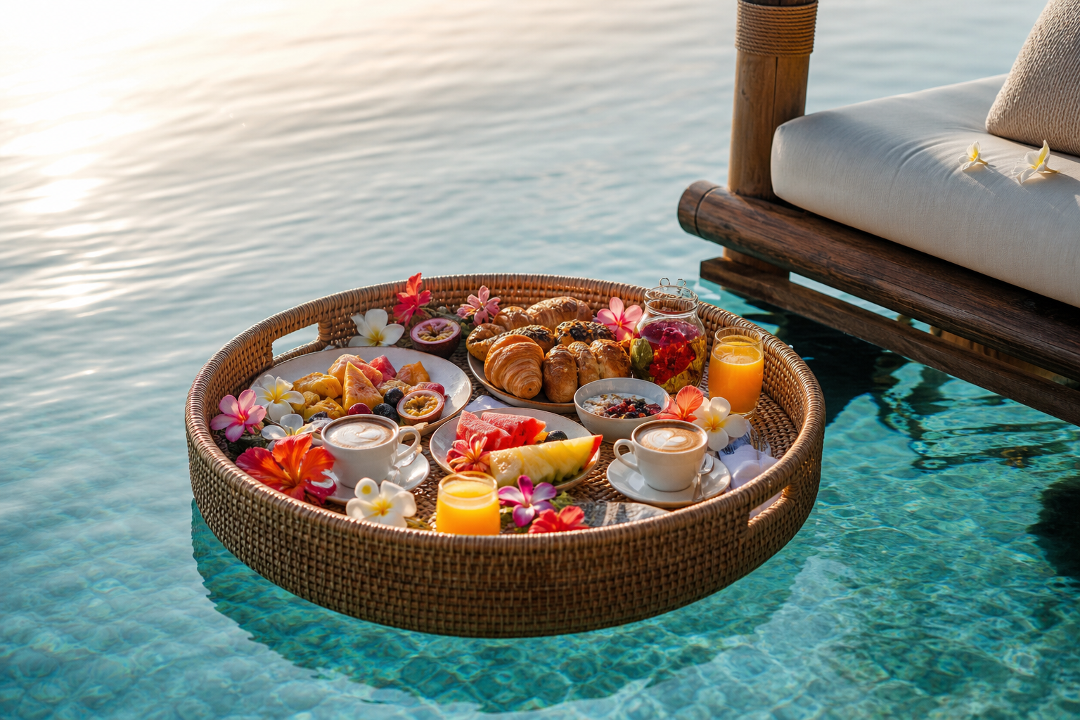Floating breakfast service